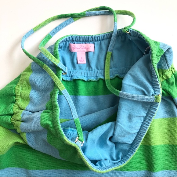 Lilly Pulitzer Strapless Dress Green Blue Small - Picture 2 of 4